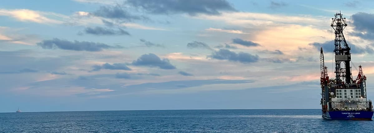 Offshore platform in the ocean